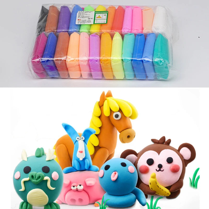 36 Colour Air Dry Polymer Modelling Clay With 3 Tools DIY Craft for Kids