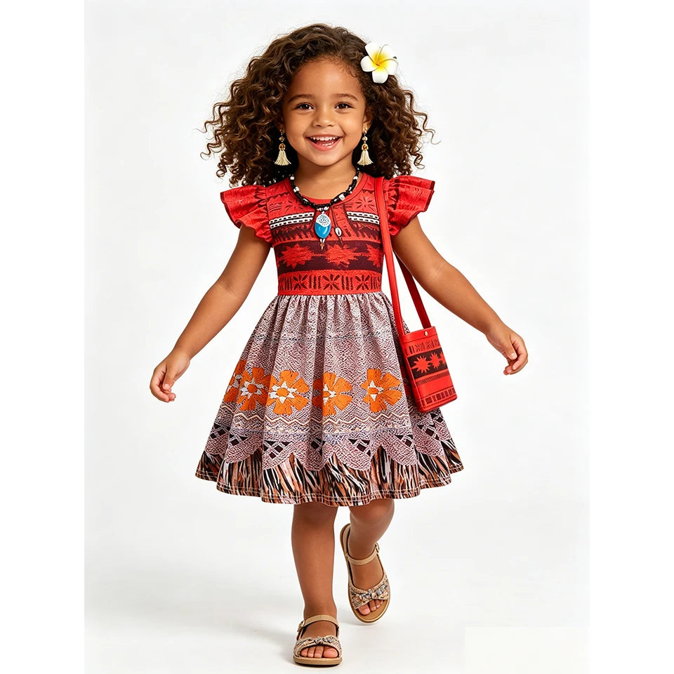 Princess Moana Little Girl Fancy Dress Halloween Cosplay Book Week Children's Costume