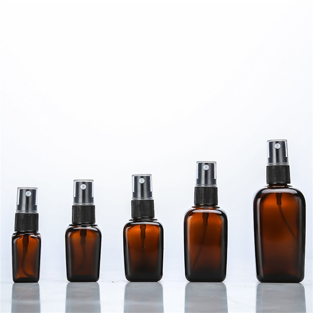 Square Perfume Spray Bottles Refillable Cosmetic Container With Cap