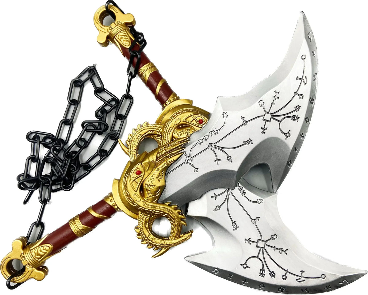 God of War Game Rubber Cosplay Props Guardian Shield Axes Blades Katana Sword