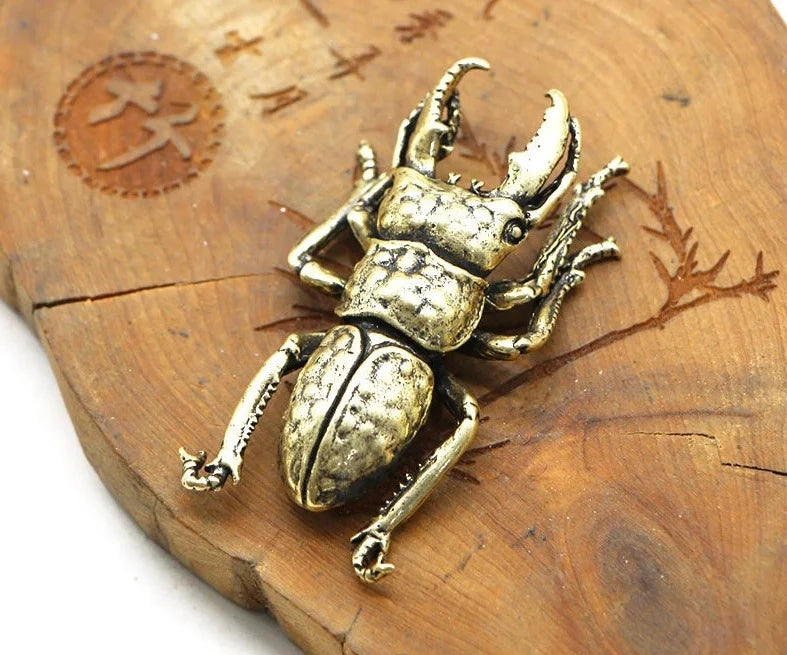 Copper Beetles Figurine Tea Pets