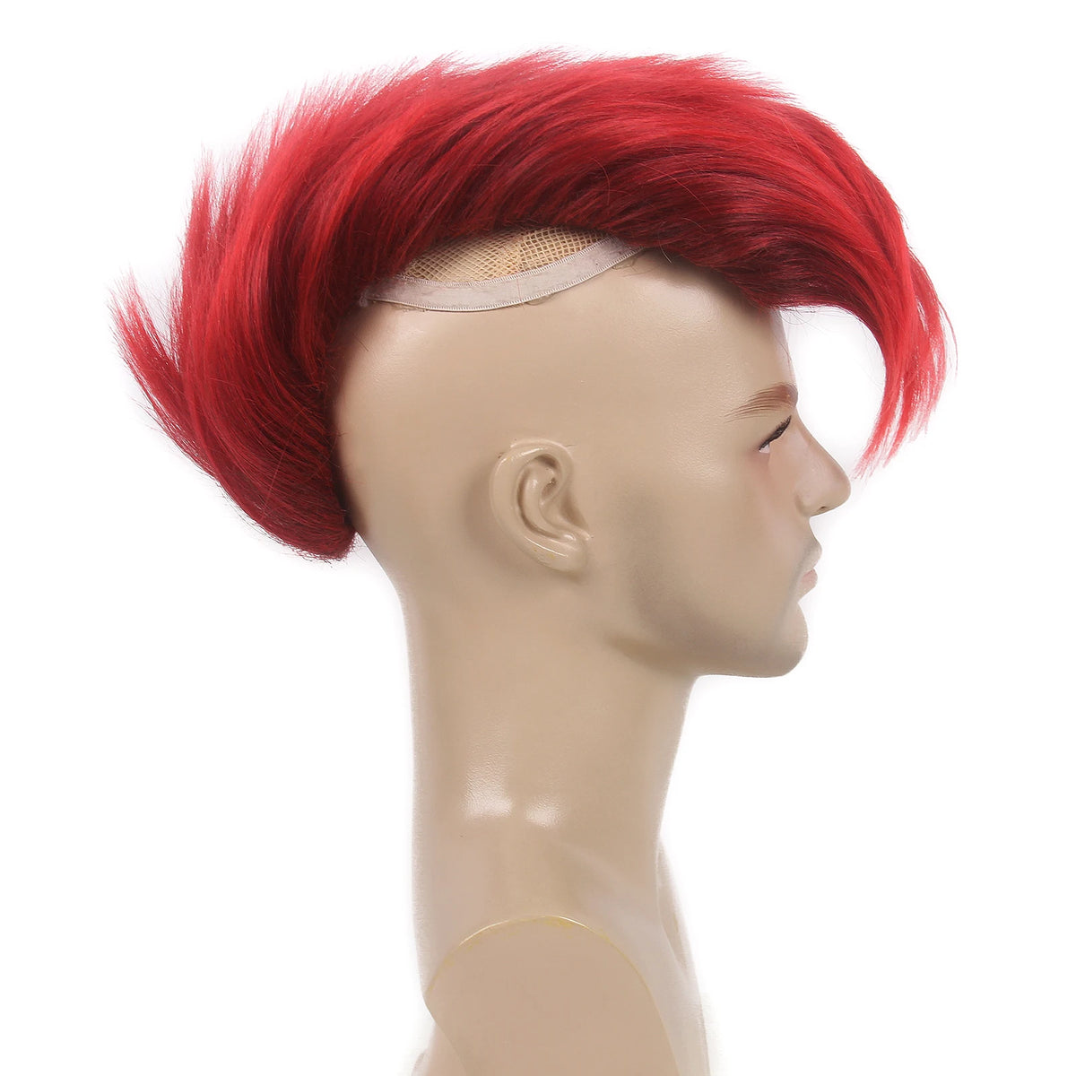 Mohawk Wig in Red & Black Adults Short Hair Wigs Halloween Costume Cosplay