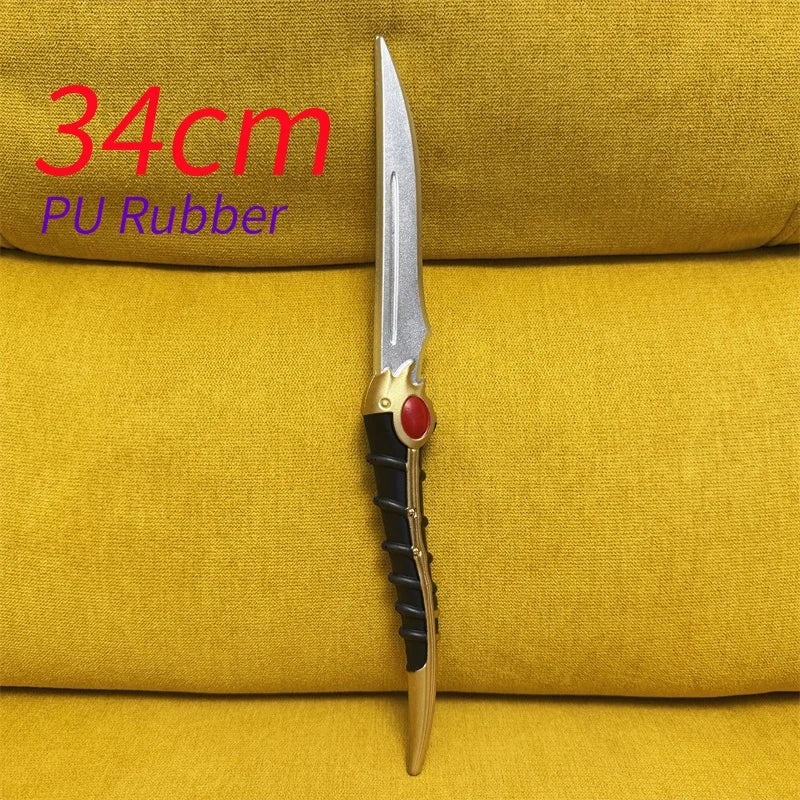 PU Rubber Weapons Knight Dagger Sawtooth Knife Cosplay Prop Sword Safety Role Play