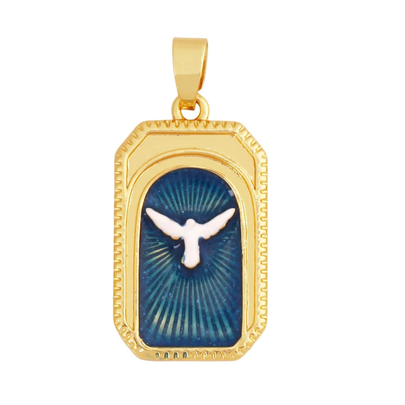 Enamel Heart Flower Dolphin Charm Pendants 18K Gold Plated DIY Bracelets Necklaces Jewellery Making Supplies