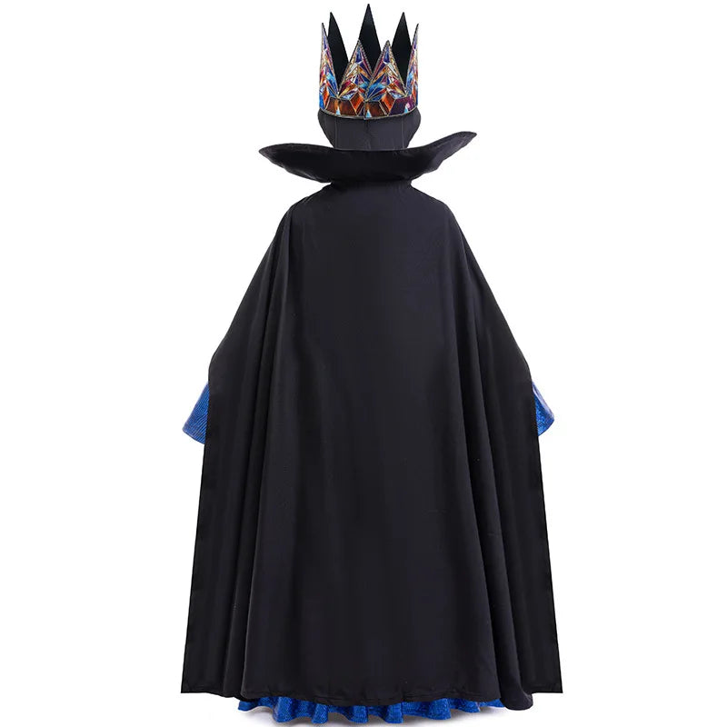Evil Queen Girls Halloween Cosplay Snow White Costume 2-12Y