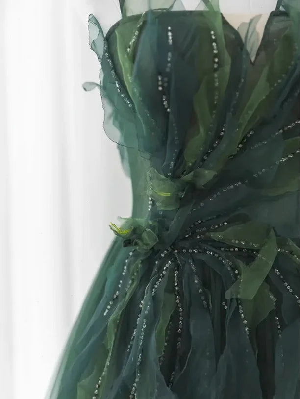 Laurel's Green Formal Gown Custom Made to Measure Evening Dress
