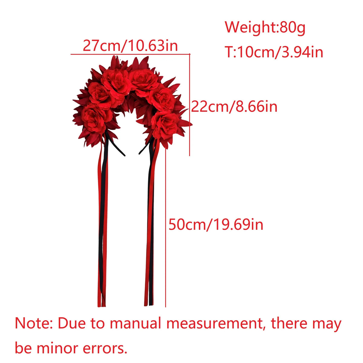 Day Of The Dead Headpiece Ribbons Feathers Floral Crown Headband