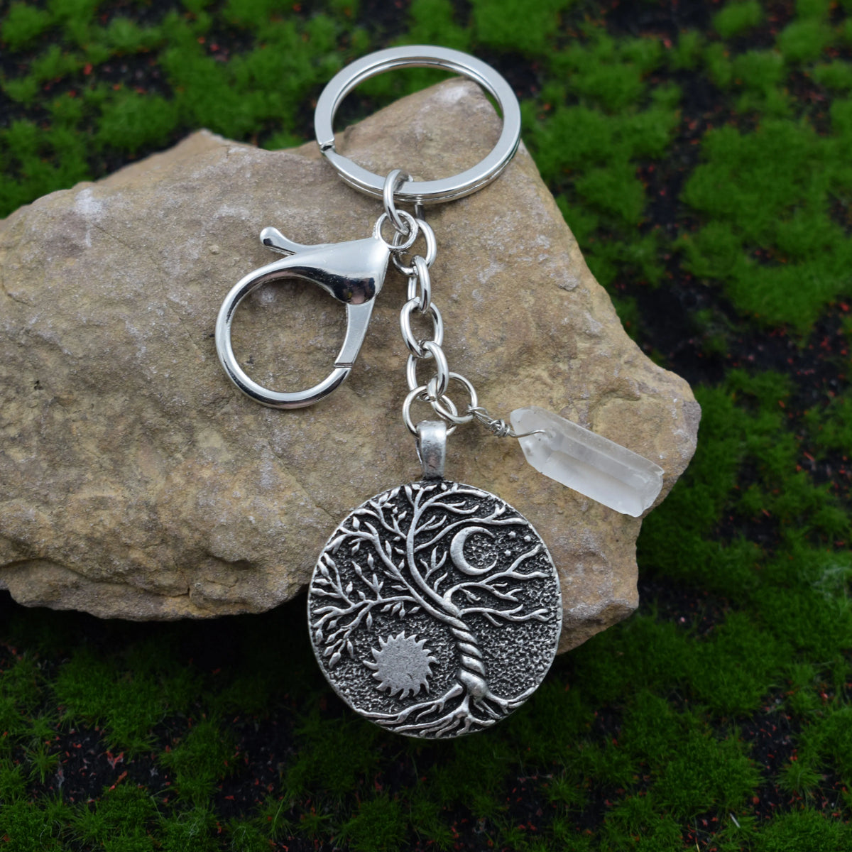 Tree of Life Sun Moon Keyring