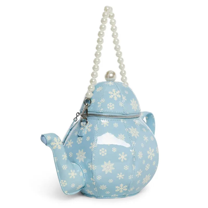 Teapot Handbags with Pearl Chains