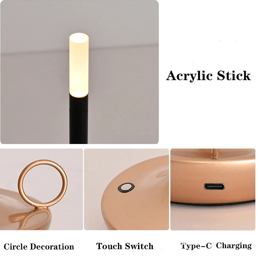 Molly's Magic Candle Lamps Rechargeable Wireless Touch Lamp