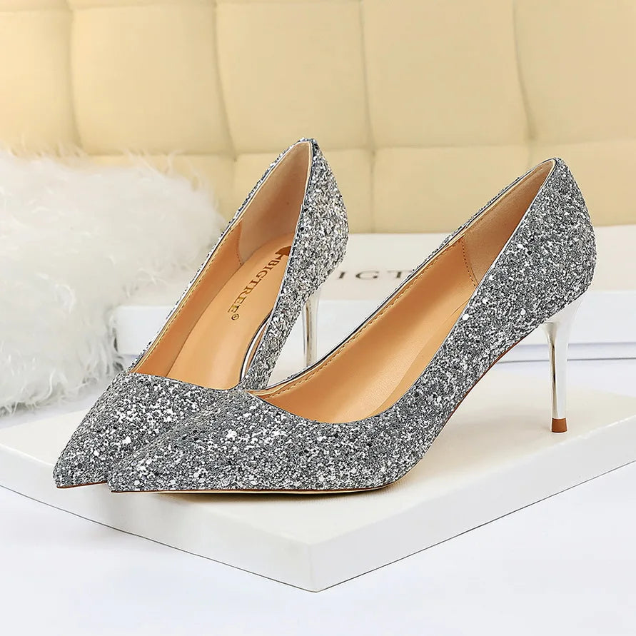 Magical Glittery High Heels in EIGHT Colours