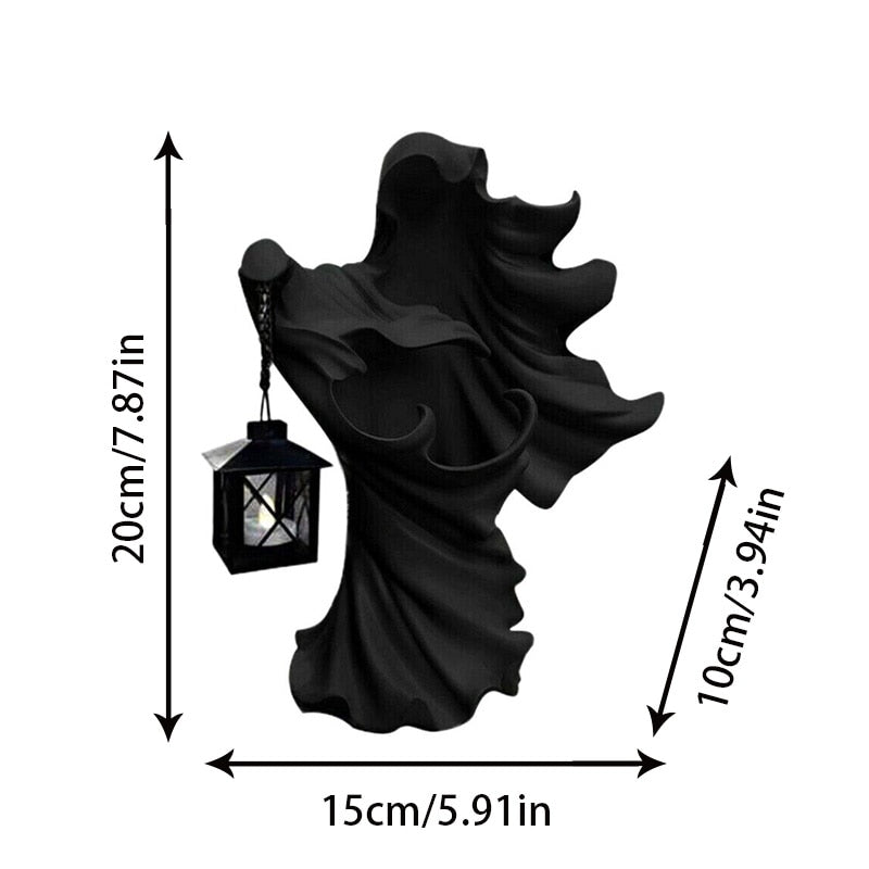 Halloween Ghost Lantern Resin Statue