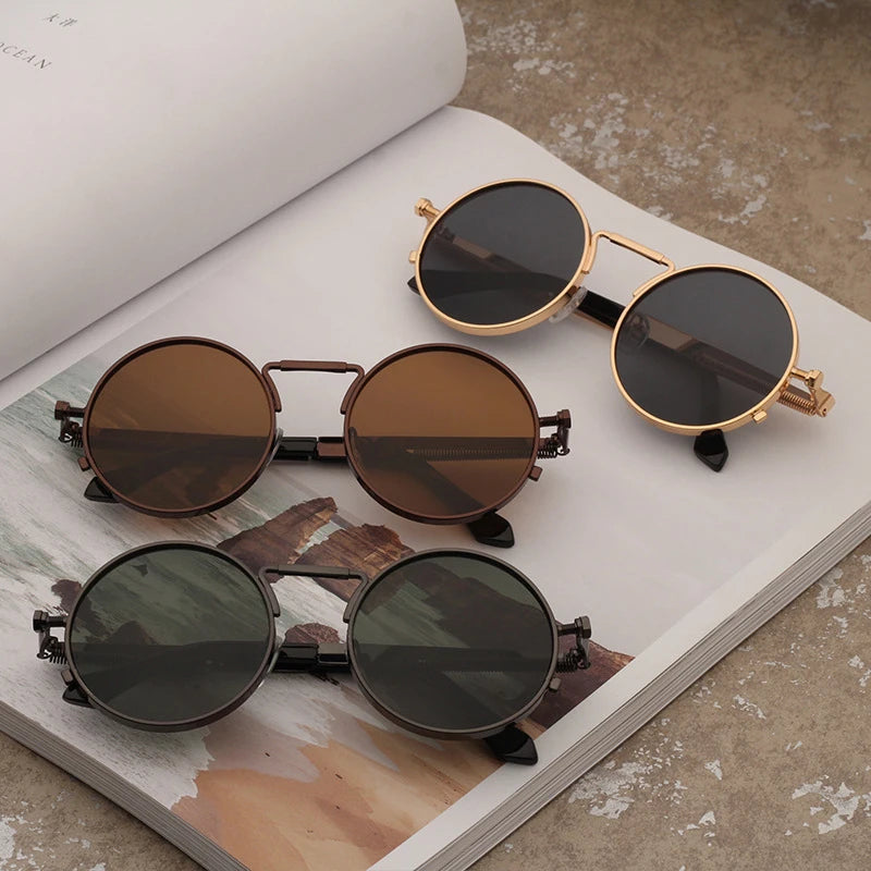 Round Metal Frame Sunglasses UV400