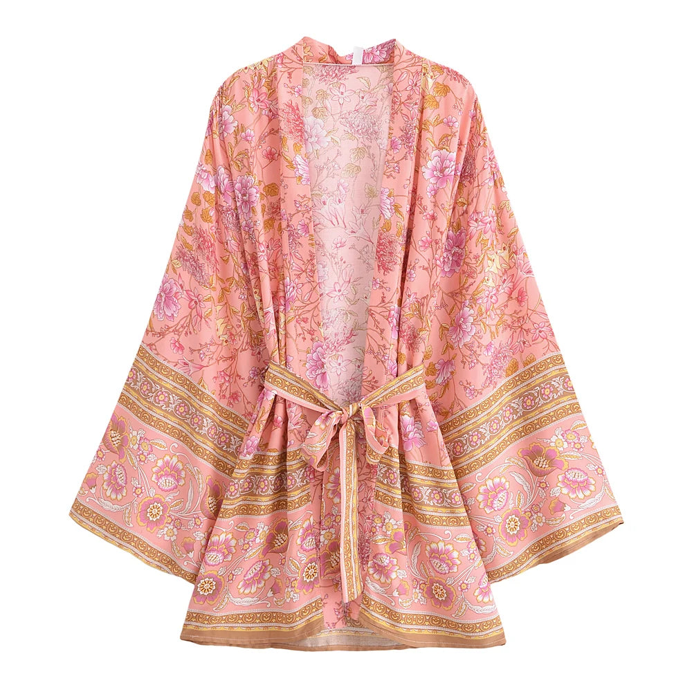 Mari's Boho Cover Up Short Kimono