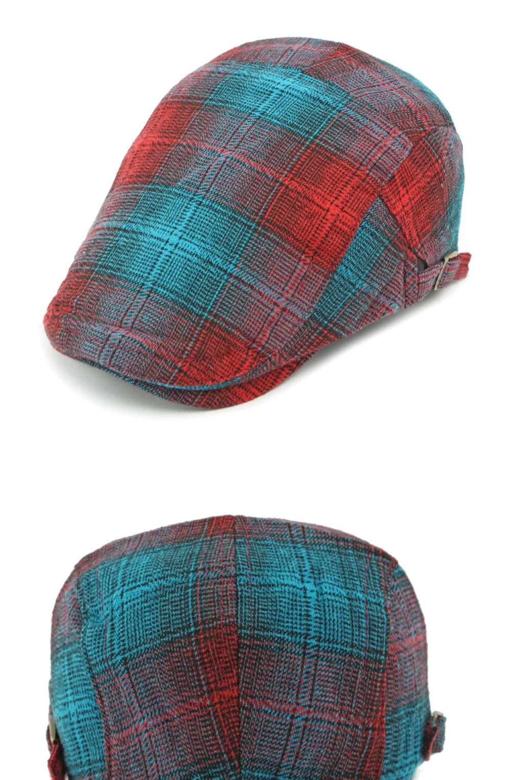 Bright Plaid Ivy Beret Caps