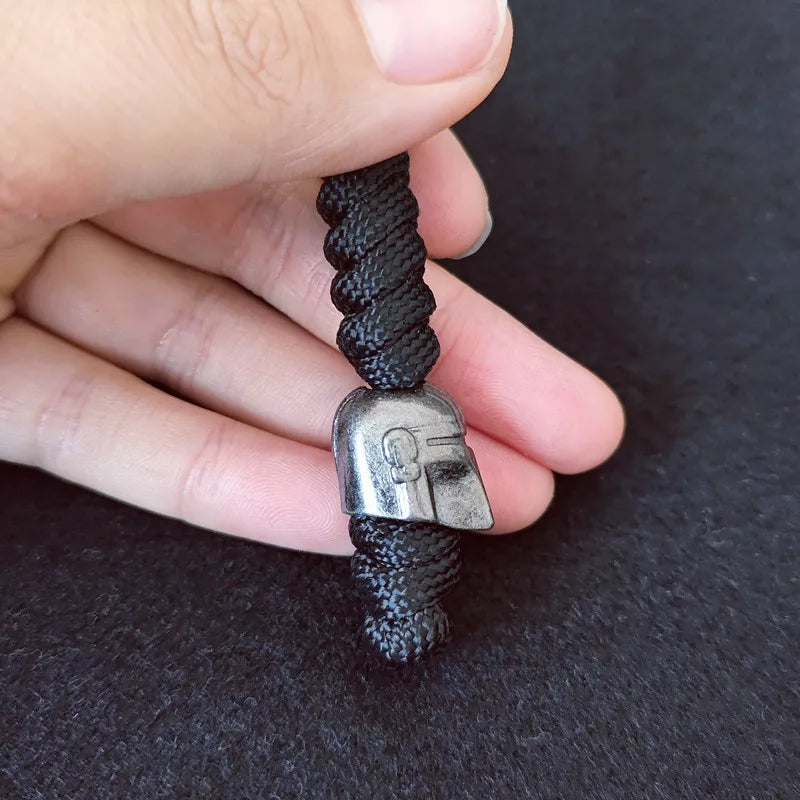Warriror Helmets Paracord Beads Lanyard Dreadlock Beard Bead