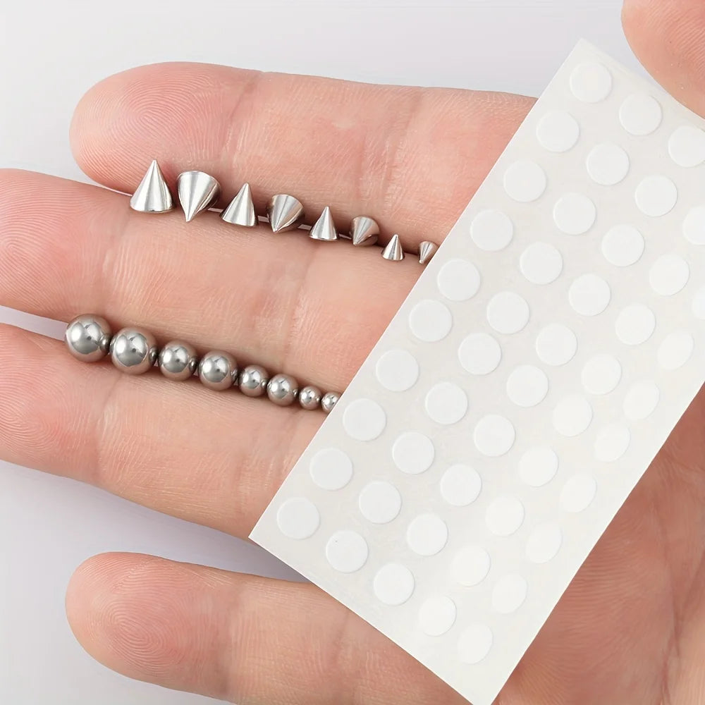 Fake Piercing Stickers Eyebrow Belly Nose Ring Lip Stud Earring Dermal Anchor Faux Body Jewellery