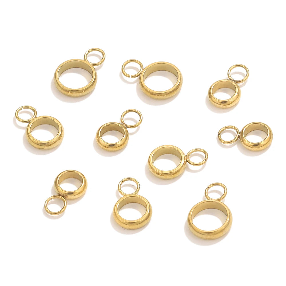20pcs Stainless Steel Pendant Clip Connectors Bail Clasps For DIY Necklace Pendants Clip Pinch Findings Jewelry Making Supplies