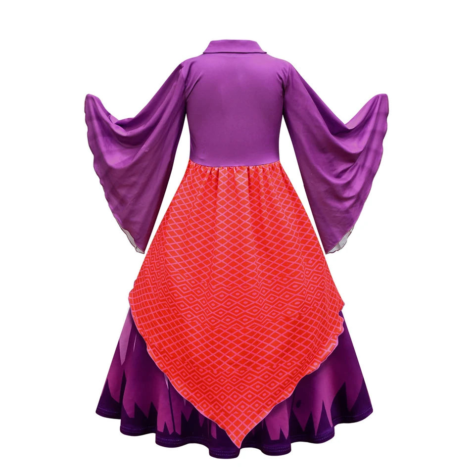 Hocus Pocus 2 Costume Girls Sanderson Sisters Children Sarah Witch Dress