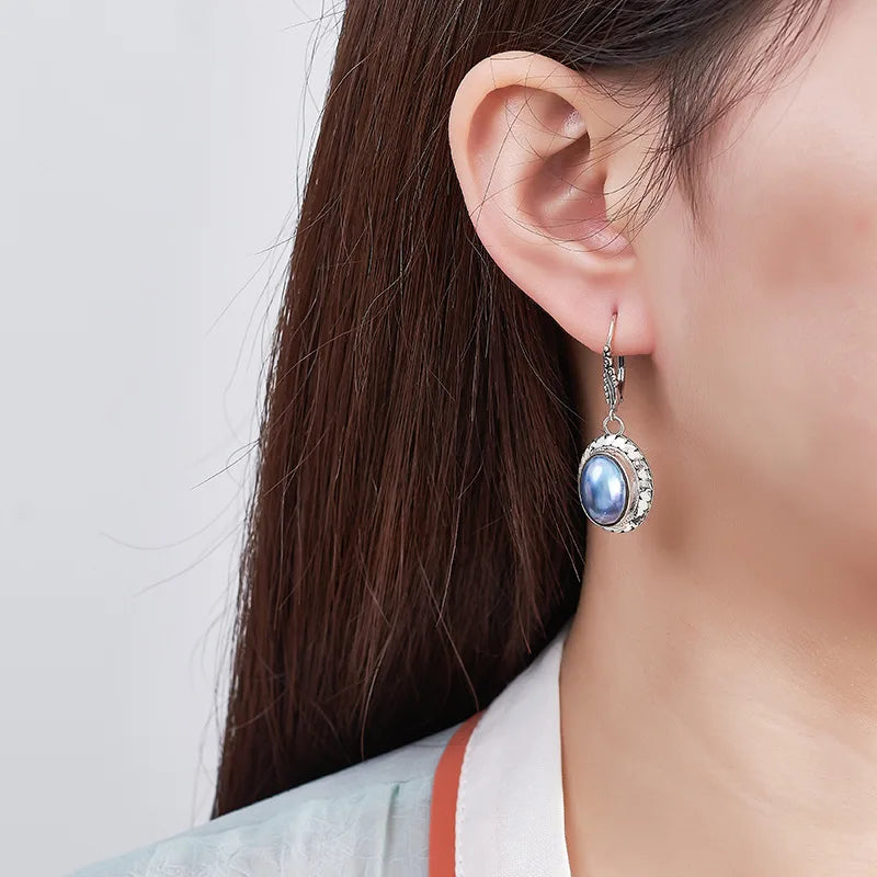 Ursula's Pearl S925 Sterling Silver Drop Earrings