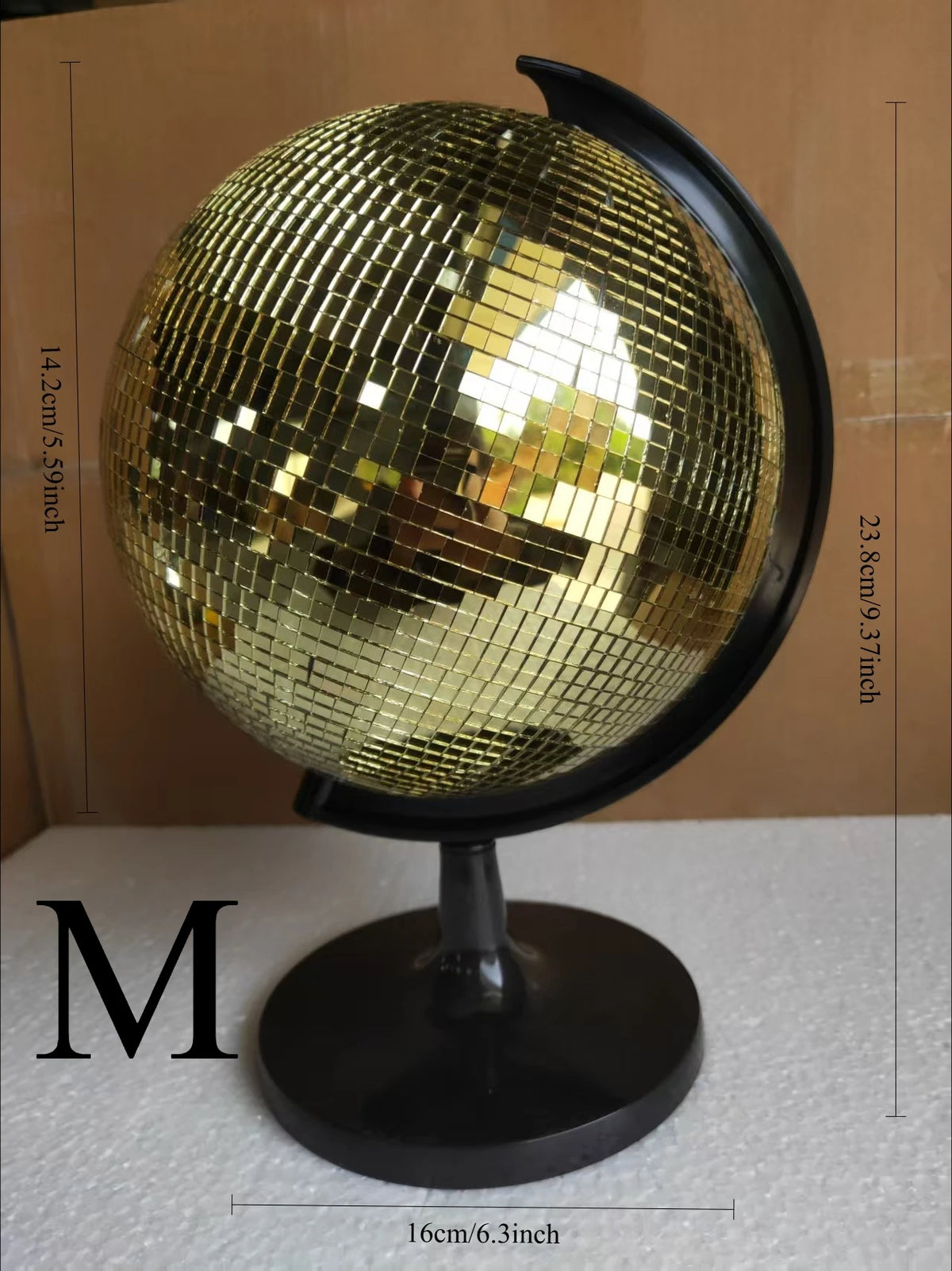 Rotating Mirror Ball Disco Globe Decor