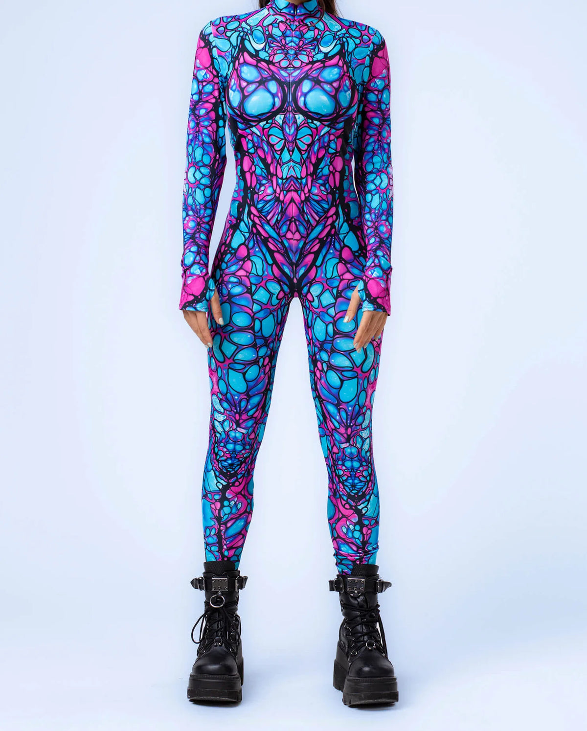 Multicolour Goddess Jumpsuit Cosplay Rave Festival Party Outfit