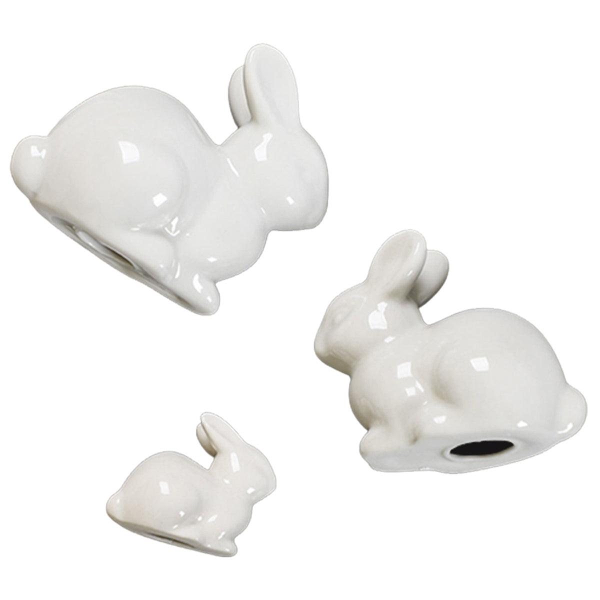 Miniature White Rabbit Easter Bunny Figurine Home Decor