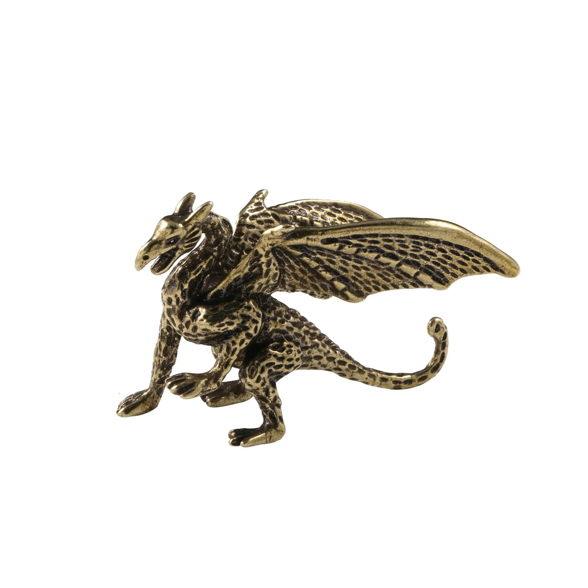 Copper Flying Dragon Tea Pets Metal Figurine