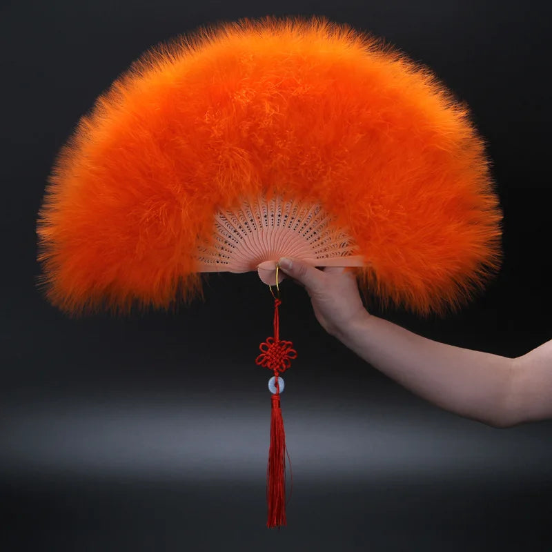 Feather Folding Fan