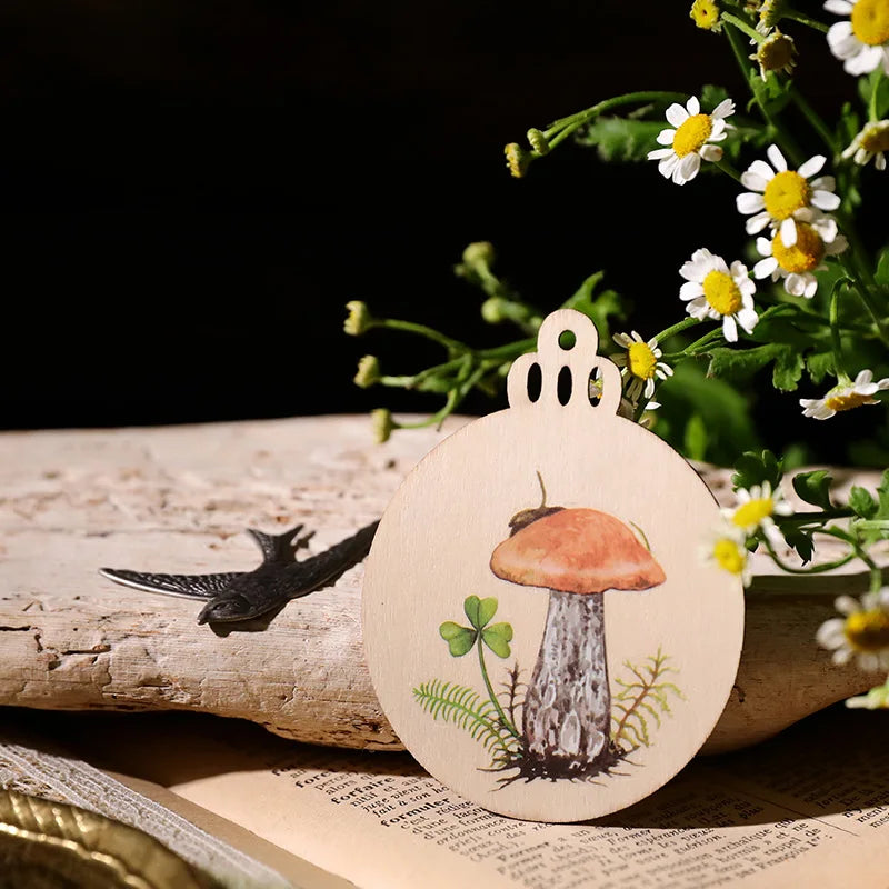 2 Sheet Vintage Mushroom RUB ON Transfer Stickers Junk Journal DIY Album Scrapbooking Craft Stickers
