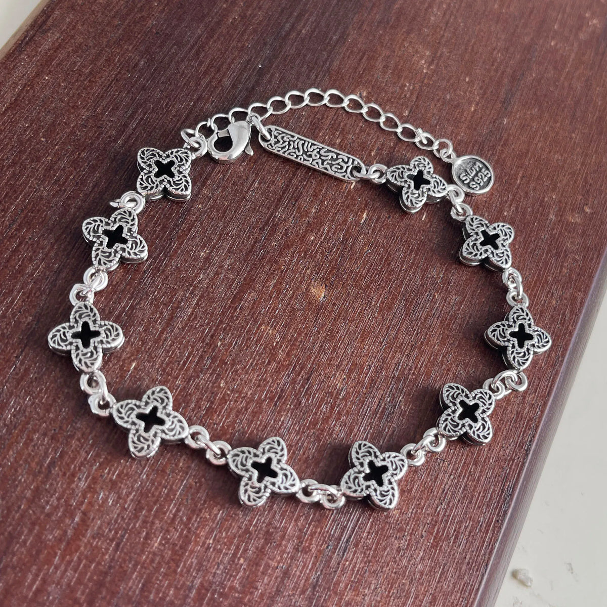 Flower Chain 925 Sterling Silver Metal Bracelets