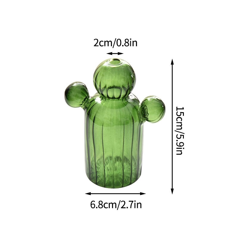 Cactus Glass Vase Hydroponics Plant Vase