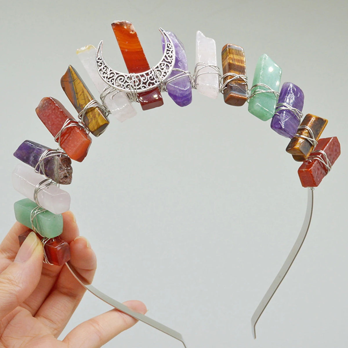 Goddess Crowns Raw Crystal Quartz Tiara Headbands