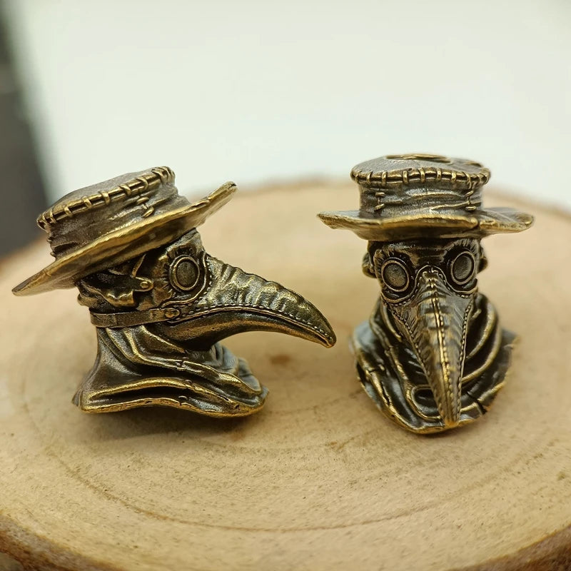 Plague Mask Doctor Brass Paracord Bead Lanyard Dreadlock Beard Bead