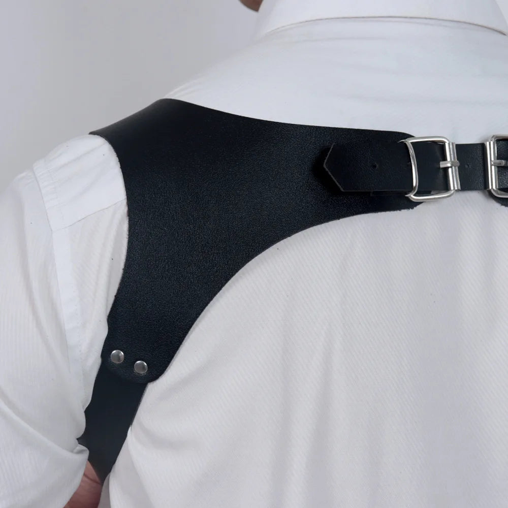 Men's Leather Bracers Harness Suspender Belts