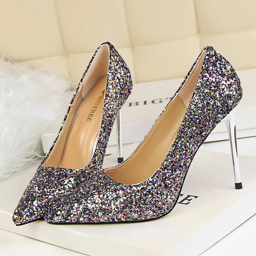 Magical Glittery High Heels in EIGHT Colours