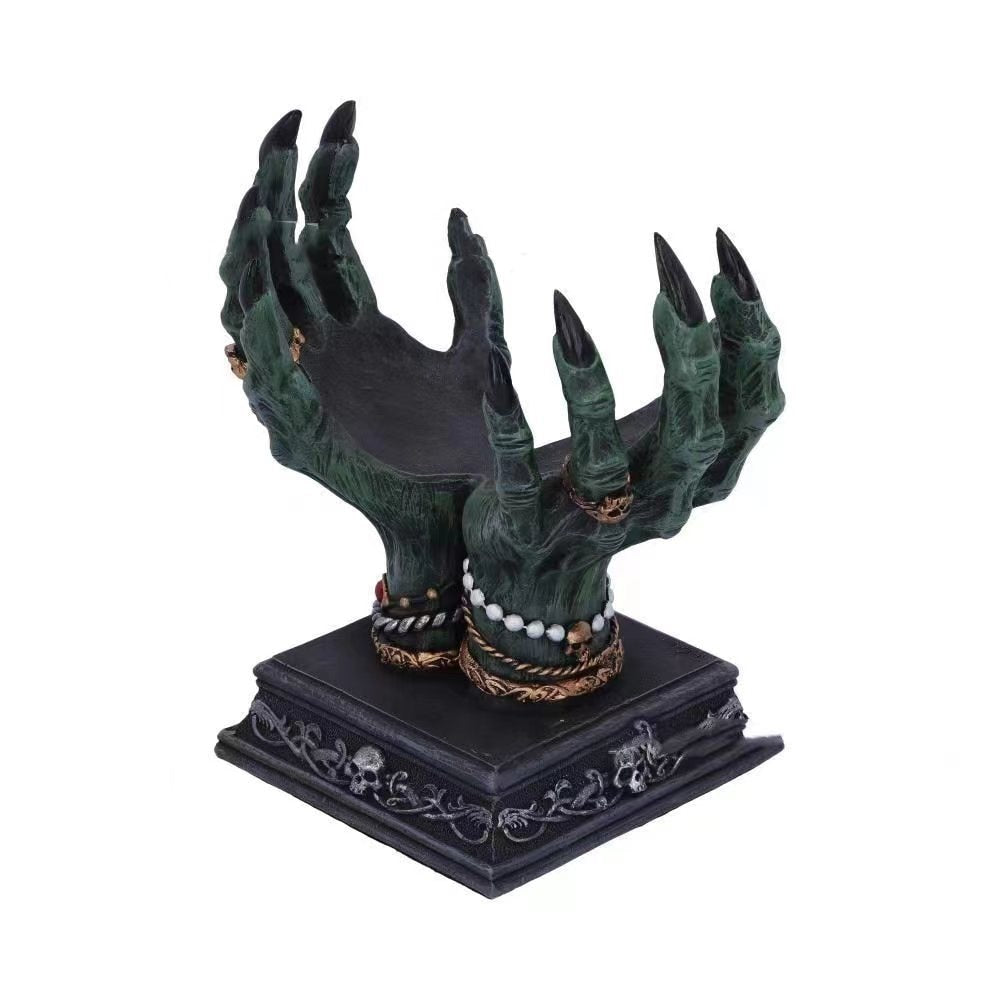 Crystal Ball Holder Resin Witch Hands Figurine Home Decor
