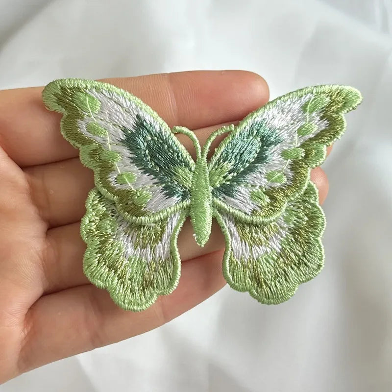 3Pcs Butterfly Embroidered Patches Appliqué Sewing DIY Crafts