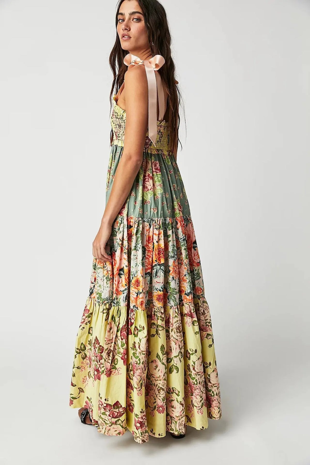 Ari's Boho Maxi Dresses 9 Colours Vintage Floral Print Summer Dress