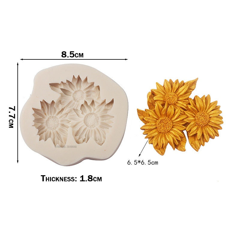 Peony Sunflower Lotus Rose Silicone Flower Moulds