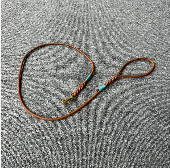 Handmade Genuine Leather Small Dog Leash Pet Accessories