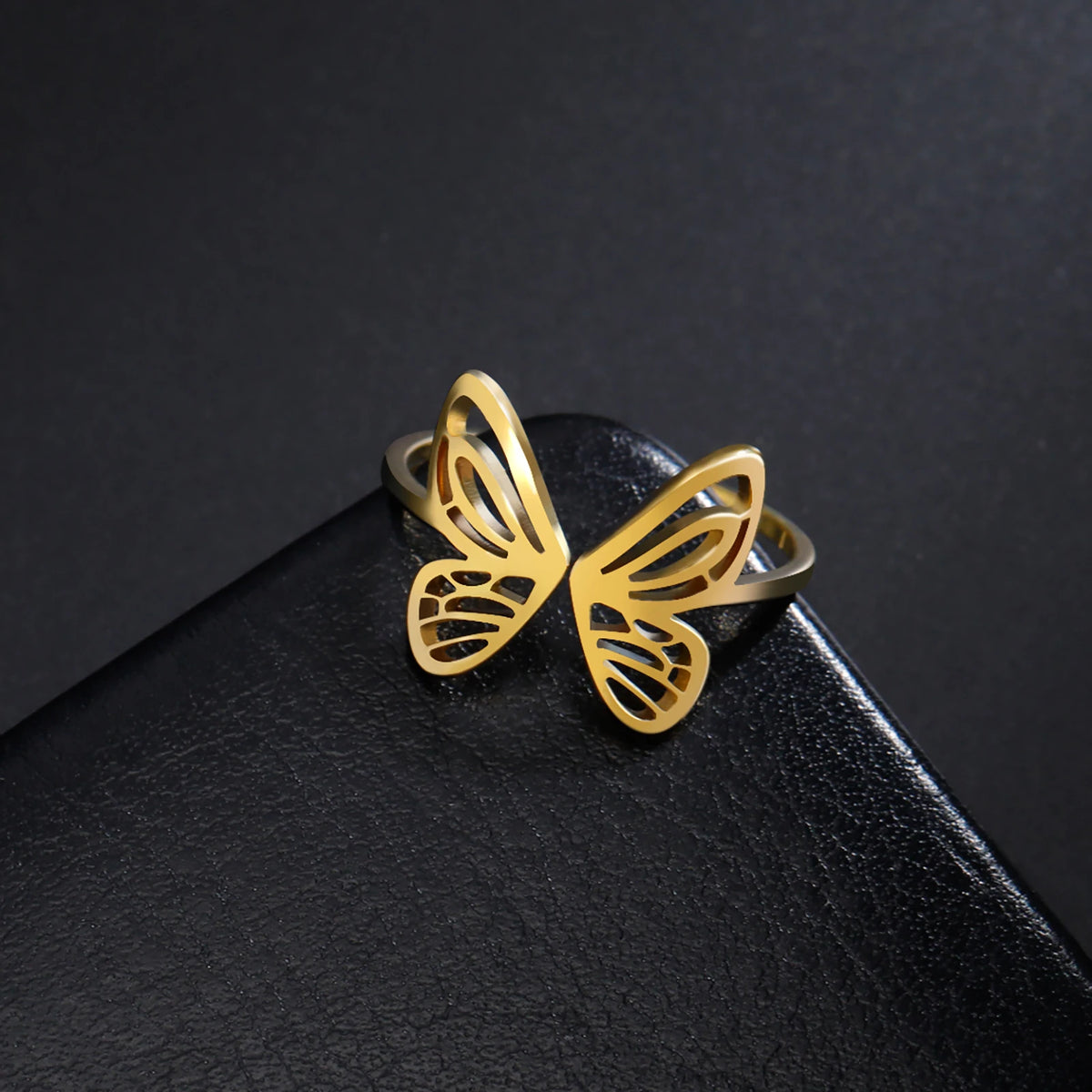 Open Butterfly Ring Stainless Steel Gifts Under $10