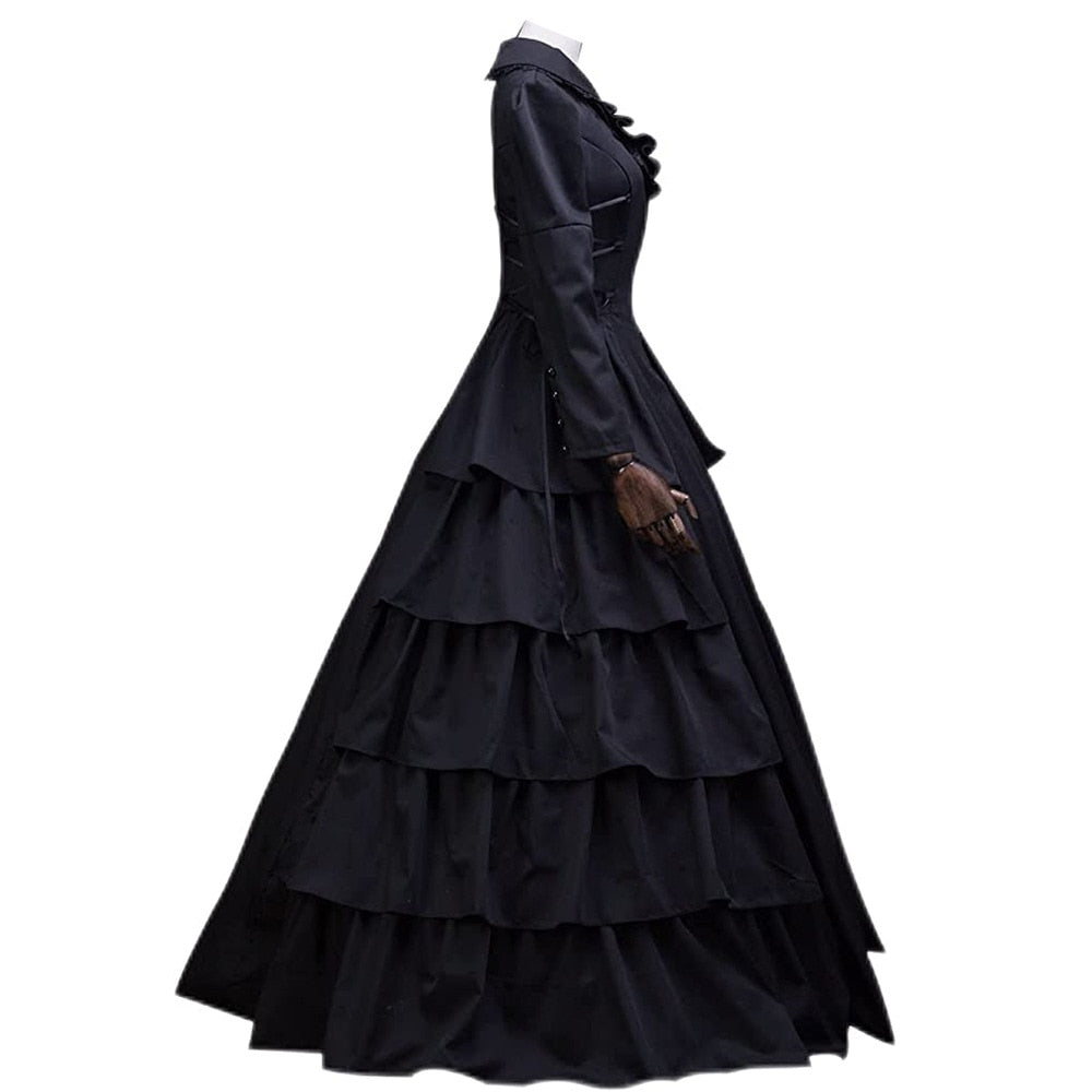 Black Widow Victorian Dress Costume