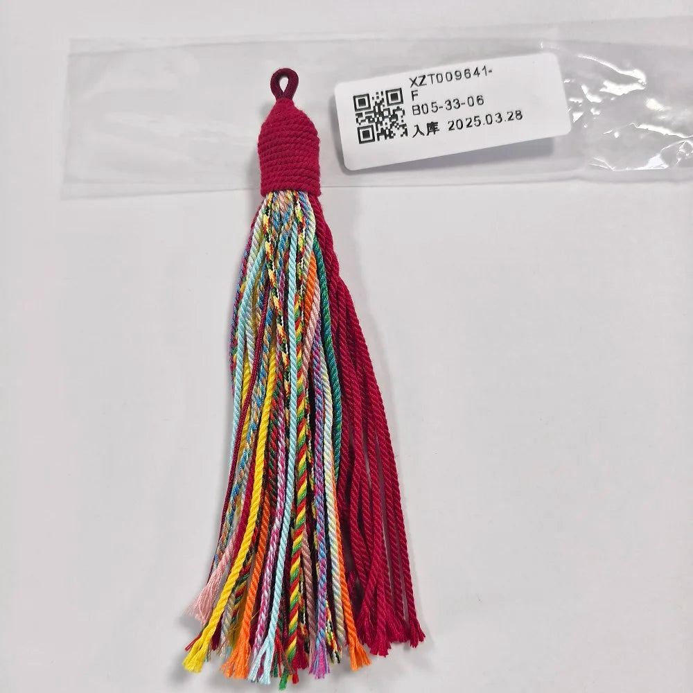 11cm Hand Twisted Cotton Thread Tibetan Style Tassel DIY Bookmark Crafts Jewellery Making Accessories Pendant DIY Car Decoration
