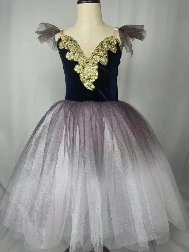 Fae Ballerina Aurora's Long Ballet Dance Dress Children Women