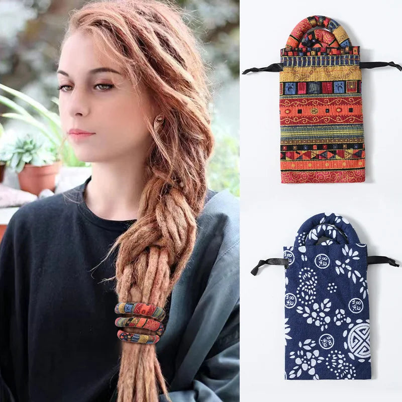 Bendable Hair Ropes Ties Horsetail Colorful Dreadlocks Long Ponytail Hairtie