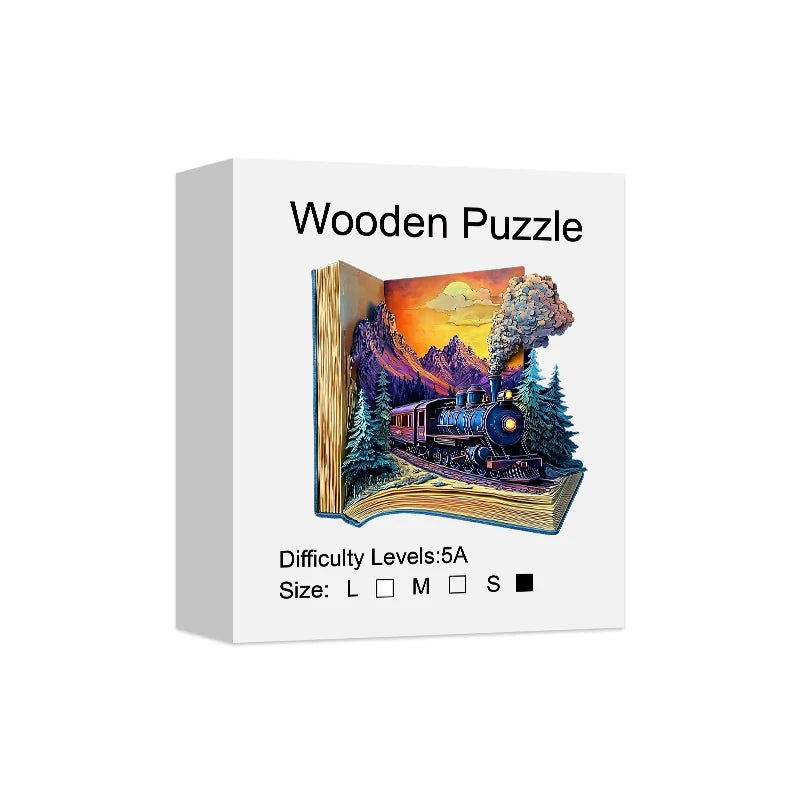 Book Adventures Unique Shape Wooden Jigsaw Puzzles