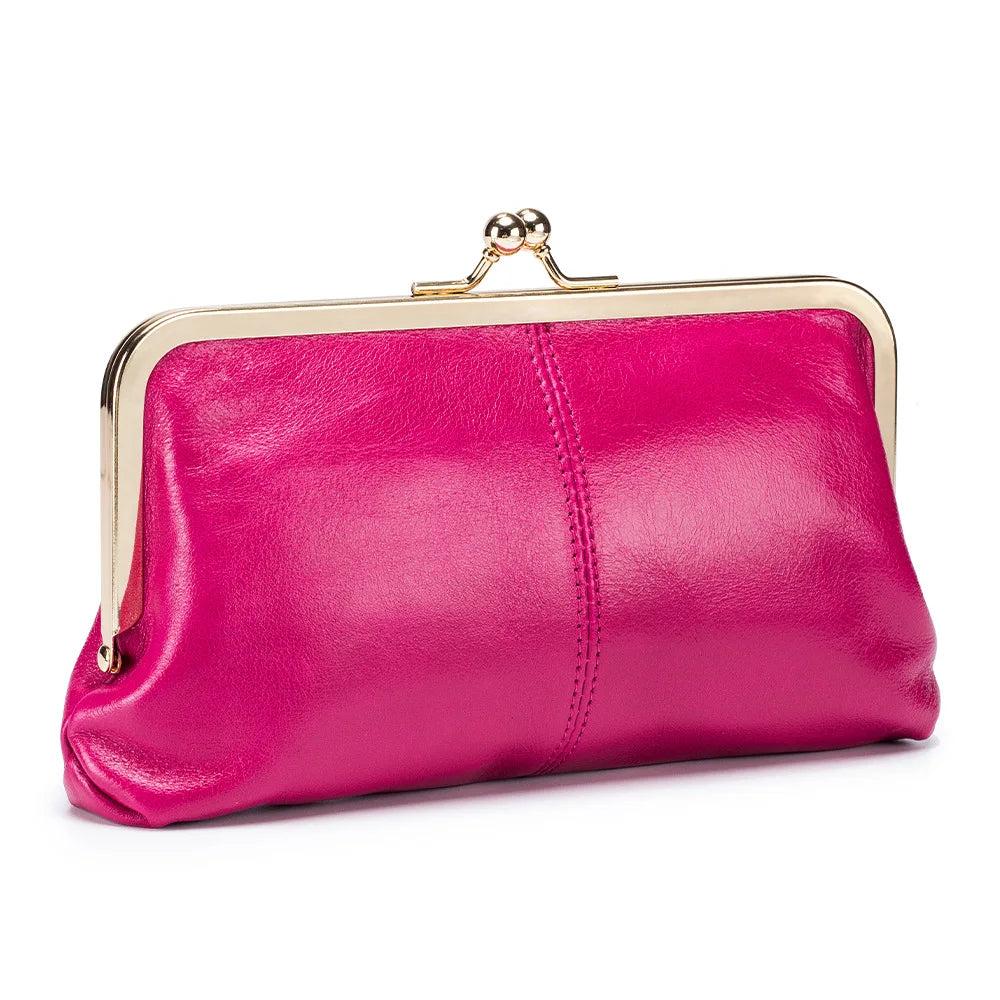 Genuine Leather Long Clutch Wallet Clip Bags Coin Purse