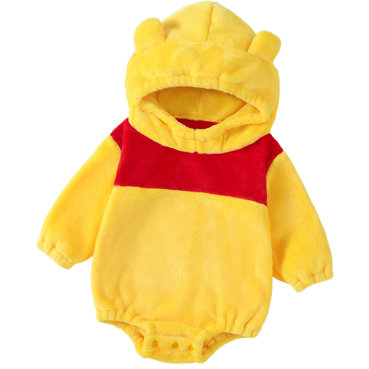 Winnie The Poo Costumes Baby Boys Girls Flannel Hooded Romper
