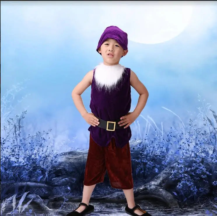 Children Snow White Seven Dwarfs Costume Children Christmas Halloween Book Week Costumes Kids Cosplay Performance Costume